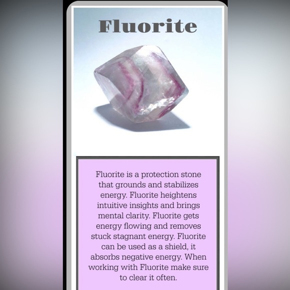 FLUORITE ROSE CARVED NEW HEALING STONE LIGHT LAVENDER - Picture 5 of 6